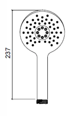 Waterevolution ronde handdouche met 3 standen geborsteld messing T1620RLE