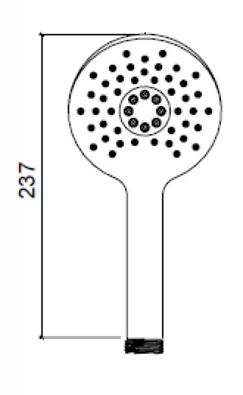 Waterevolution ronde handdouche met 3 standen PVD Gun Metal T1620RGME