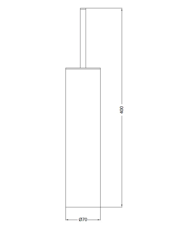 Waterevolution Deep toiletborstelset staand PVD geborsteld koper A240CPE