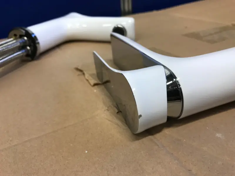 OUTLET 2x wastafelkraan wit-chroom 1208954427 Outlet