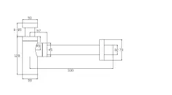 Waterevolution Flow design sifon PVD light gold SIF1WGE