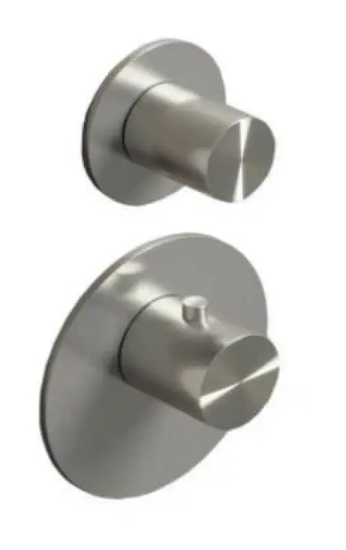 SB 316 AESTHETICS Round Inbouw thermostaatkraan met 1 uitgang / stopkraan PVD goud geborsteld 1208954895