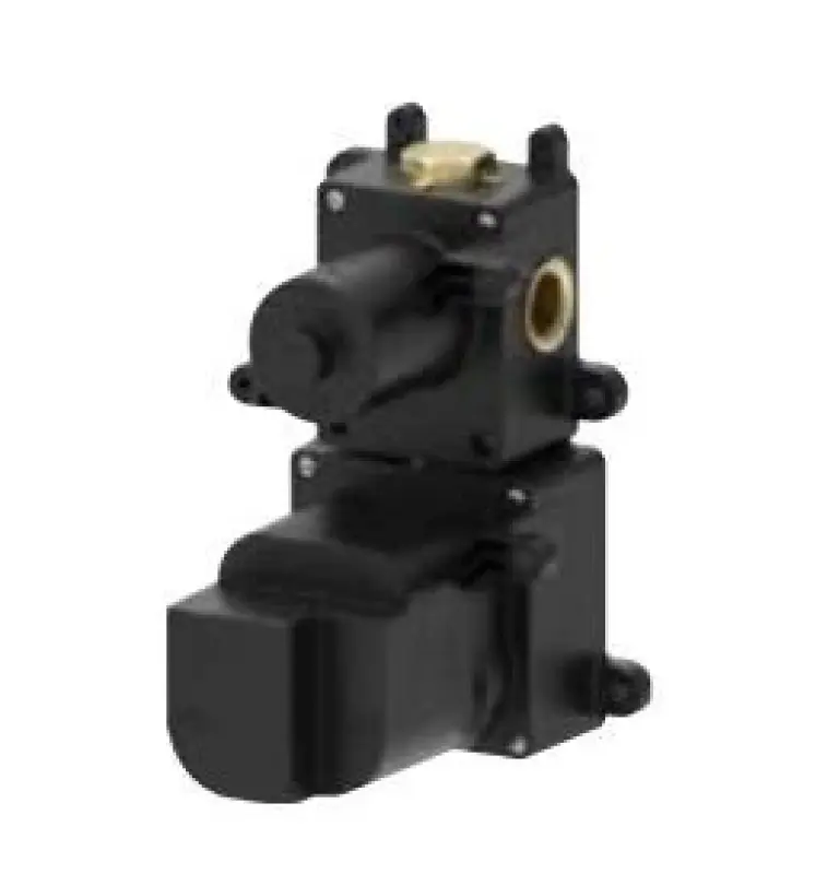 SB 316 AESTHETICS Round Inbouw thermostaatkraan met 2 uitgangen / stop-omstelkraan PVD gun metal geborsteld 1208954918