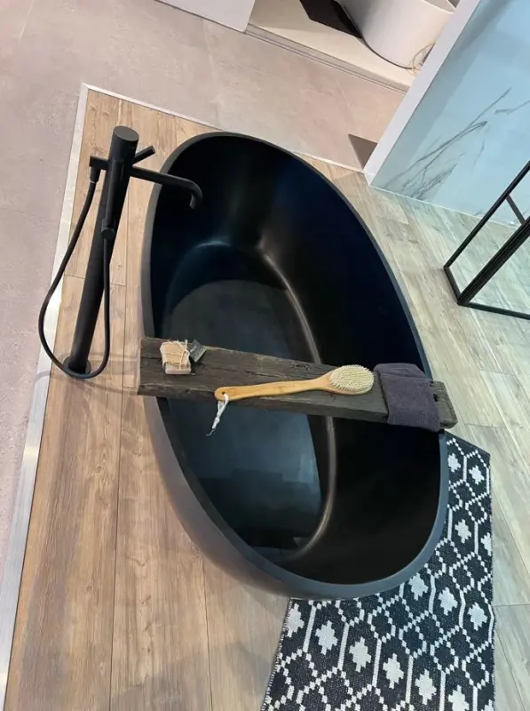 OUTLET Zazzeri Da-Da Mono Vrijstaande badmengkraan MAT ZWART 1208889702