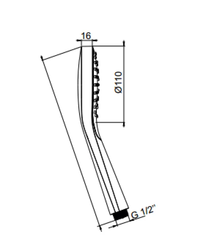 SB Rubinetterie Universale handdouche chroom met 3 straalsoorten 11cm 1208955211