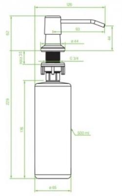 Aquadesign Nantes Inbouw Zeepdispenser RVS