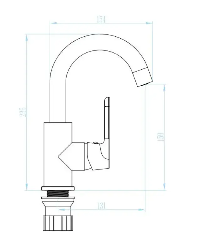 Aquadesign Tours Round eenhendel wastafelmengkraan chroom