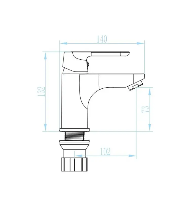 Aquadesign Tours eenhendel wastafelmengkraan mat zwart