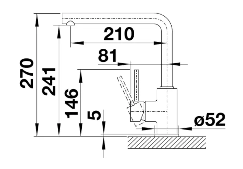 Blanco Mila keukenkraan chroom 519414
