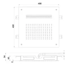 SB  Wire Temptation XL Regendouche inbouw 2-straals PVD Goud 1208955679