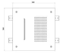 SB Square Regendouche inbouw 2-straals PVD Goud 1208955759