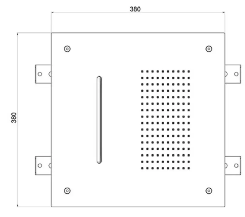 SB Square Regendouche inbouw 2-straals PVD Goud 1208955759
