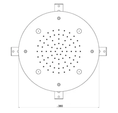 SB Round Mist Regendouche inbouw Mat Zwart 1208955788