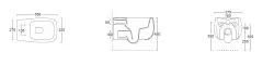 OUTLET Flavio Cosenza rimless design wandtoilet mat wit incl. softclose zitting en quickrelease 1208925065 nog 1 stuk leverbaar