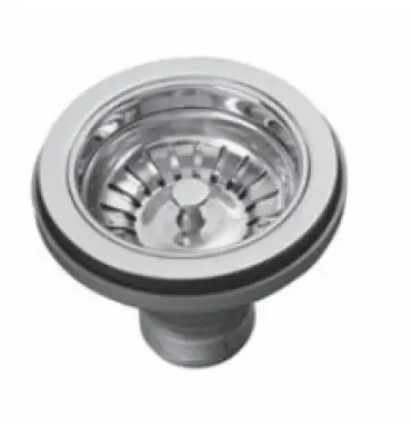 PB klassieke RVS afvoerset voor een keuken spoelbak en korfplug afsluitbaar 1208956476