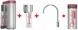 Quooker Nordic Round Chroom PRO3 & CUBE Kokend, gefilterd, koud, bruisend water 3NRCHR+CUBE