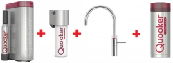 Quooker Fusion Round RVS PRO3 & CUBE Warm, koud, kokend, gefilterd, koud, bruisend water 3FRRVS+CUBE