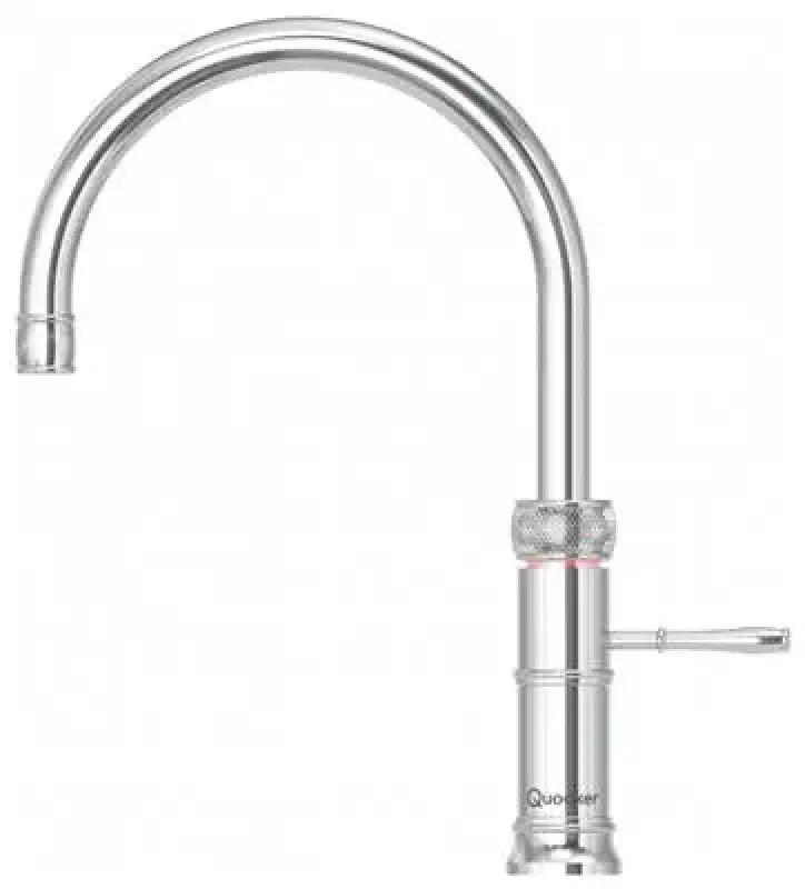 Quooker Classic Fusion Round Chroom COMBI & CUBE Warm, koud, kokend, gefilterd, koud, bruisend water 22CFRCHR+CUBE
