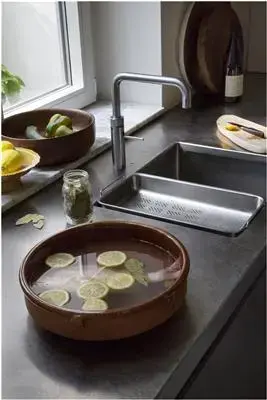 Quooker Fusion Square RVS COMBI & CUBE Warm, koud, kokend, gefilterd, koud, bruisend water 22FSRVS+CUBE