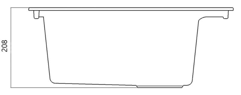 Witte opbouw spoelbak 58x53cm met kraangatbank met rvs plug 1208956763