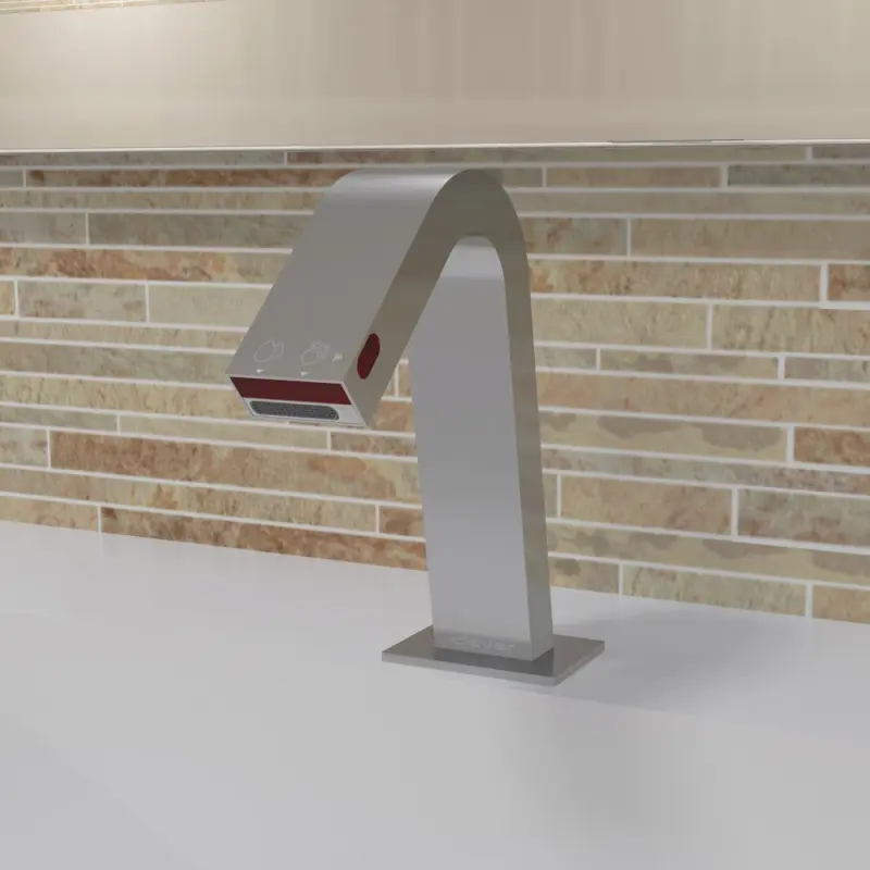 Griferia Sensor kraan met sensor voor zeep elektronische fonteinkraan met elektronische zeepdispenser chroom 1208956823