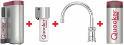 Quooker Classic Nordic Round Chroom COMBI & CUBE Kokend, gefilterd, koud, bruisend water 22CNRCHR+CUBE