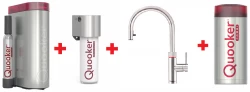 Quooker Flex RVS COMBI & CUBE Warm, koud, kokend, gefilterd, koud, bruisend water 22XRVS+CUBE