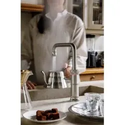 Quooker Classic Fusion Square Messing natuur COMBI Warm, koud, kokend water 22CFSPTN
