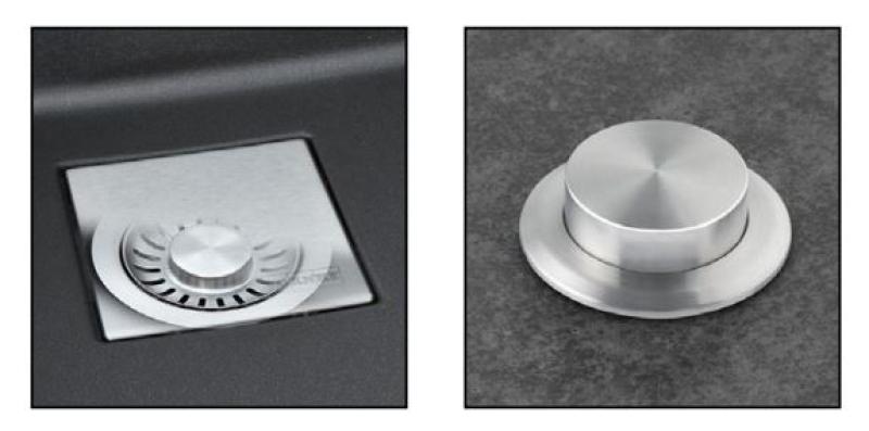 Franke Kubus KNG 110.62 mat zwarte spoelbak 72x42 graniet onderbouw met kraangatbank 125.0627.321