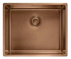 Franke Mythos Masterpiece koperen spoelbak PVD copper 50x41 vlakbouw onderbouw en opbouw 127.0674.363