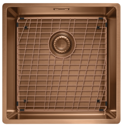 Franke Mythos Masterpiece BXM 210.40 PVD Koper Spoelbak 400x410mm Vlakbouw en Onderbouw 127.0674.583