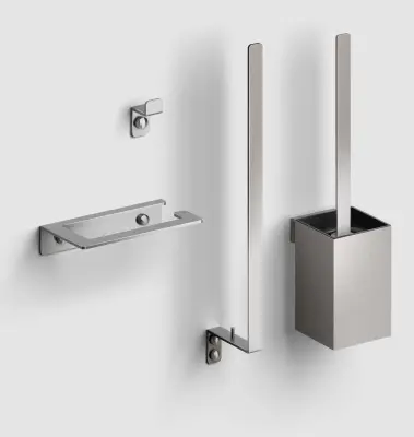 Clou Fold toilet accessoireset rvs geborsteld