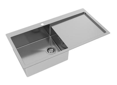 Ausmann Oder Blue grote rvs spoelbak 100x51cm vlakbouw en opbouw met afdruipgedeelte 1208957124