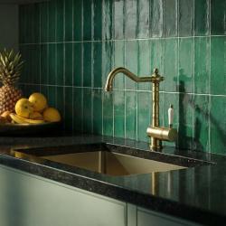 Edward Nostalgische keukenkraan met draaibare uitloop Brons klassiek 1208957129