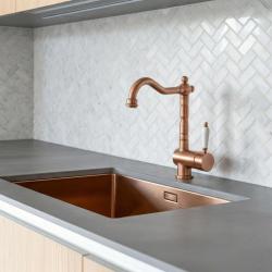 Edward Nostalgische keukenkraan met draaibare uitloop koper klassiek 1208957130