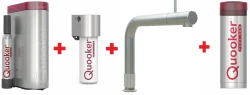 Quooker Front RVS PRO3 & CUBE Warm, koud, kokend, gefilterd, koud, bruisend water 3FRONTRVS+CUBE