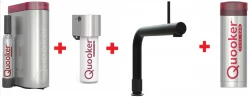 Quooker Front zwart PRO3 & CUBE Warm, koud, kokend, gefilterd, koud, bruisend water 3FRONTBLK+CUBE