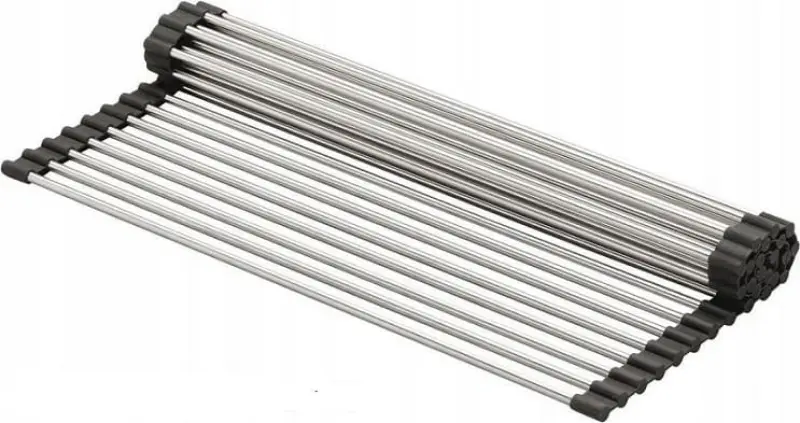 Quadri mat zwarte Rolmat over en voor in de spoelbak 43 x 32 cm 1208957222