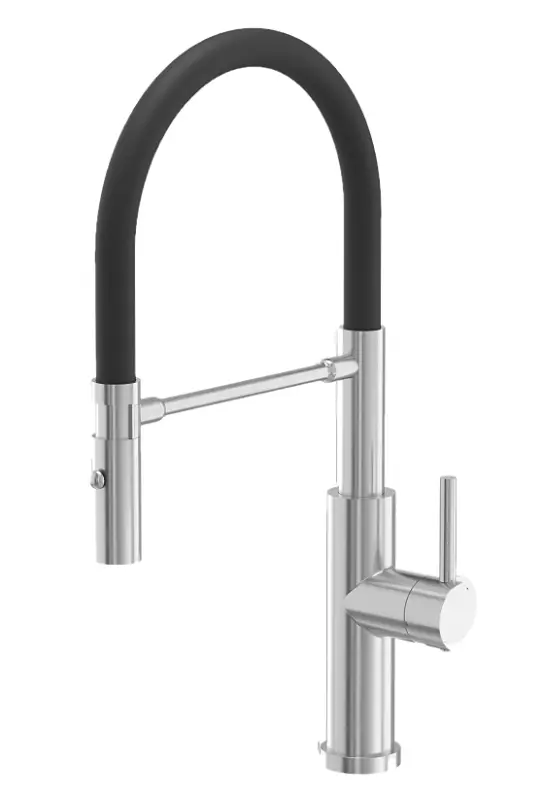 Quadri Chester keukenmengkraan met flexibele uitloop en douche met 2 straalsoorten RVS 1208957226