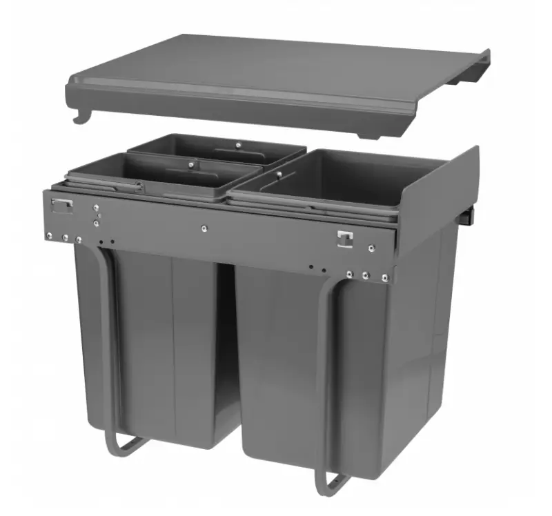 Garbi Sorter S-40-3 inbouw afvalsysteem met 3 afvalbakken 1 x 20 en 2 x 10 liter 1208957365