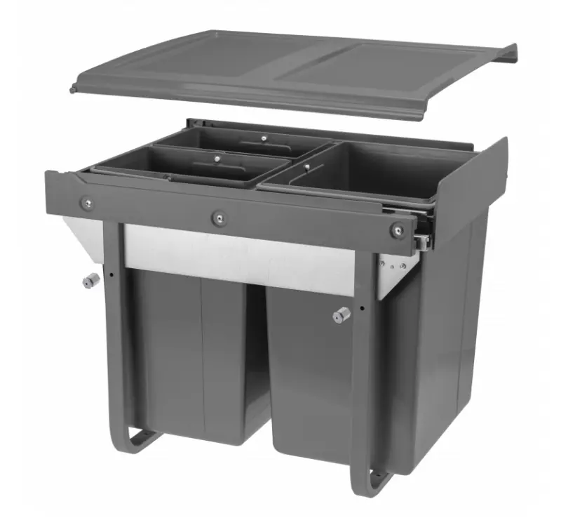 Garbi Sorter S-45-3 inbouw afvalsysteem met 3 afvalbakken 1 x 20 en 2 x 10 liter 1208957366