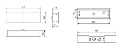Indux Slide max inbouw keuken stopcontact in werkblad met USB-A, HDMI, RJ45 en USB-C  kleur mat wit 1208957429