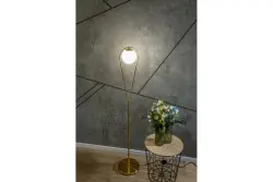 Decor Ciklop messing gouden vloerlamp met druppel uitstraling 9737