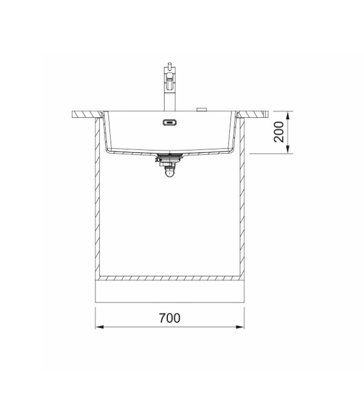 Franke Maris MRG 210-62 Fragranite matt black spoelbak vlakinbouw
