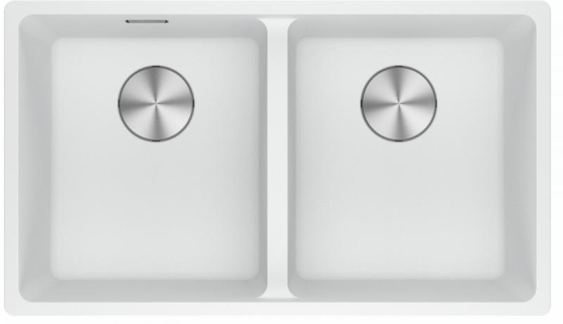 Franke Maris MRG 220-35-35 Fragranite Polar white dubbele spoelbak vlakinbouw