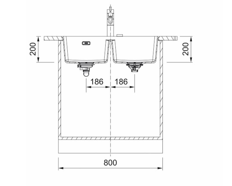 Franke Maris MRG 220-35-35 Fragranite Matt black dubbele spoelbak vlakinbouw