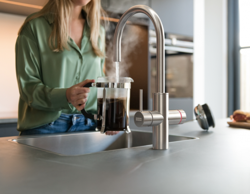 Franke Maris water hub 4L boiler 3-1 met Touch electronische kokend water kraan RVS met waterhub mengset 1208957943