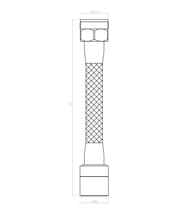 Aquadesign 2-functie verlengde perlator met flexibele uitloop 13cm chroom M22 en M24 1208958229
