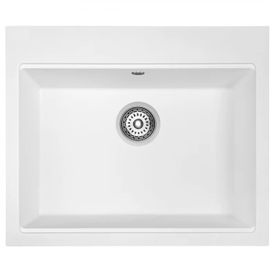 Aquadesign Natura granieten opbouw spoelbak wit 60x50cm 1208958273