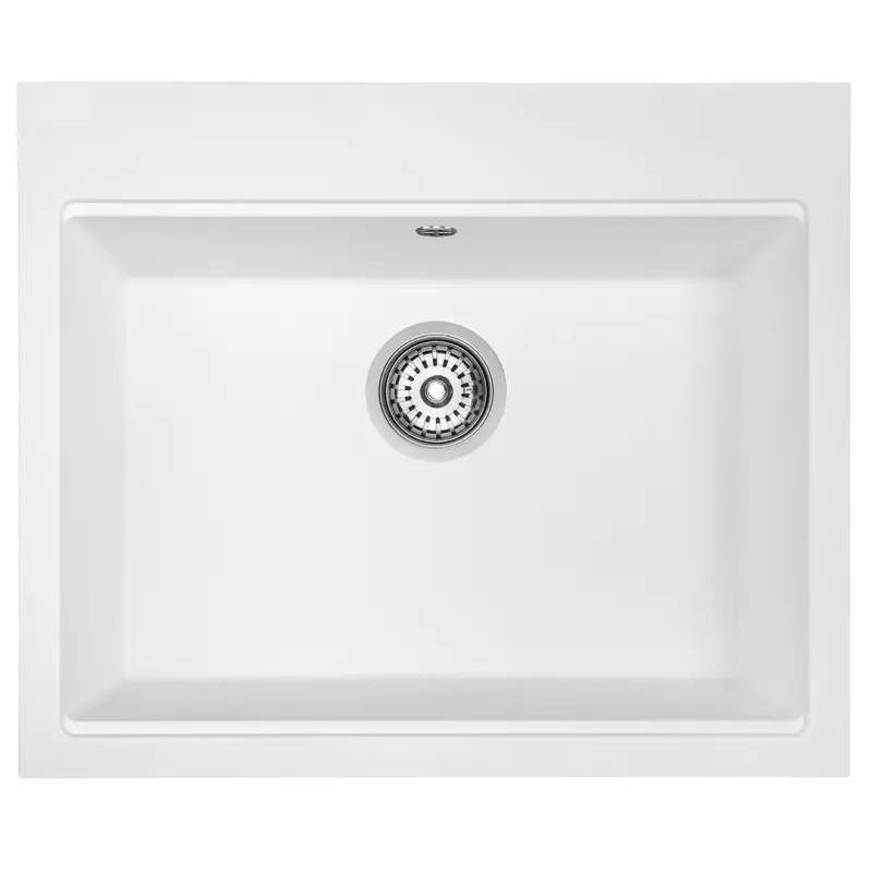 Aquadesign Natura granieten opbouw spoelbak wit 60x50cm 1208958273